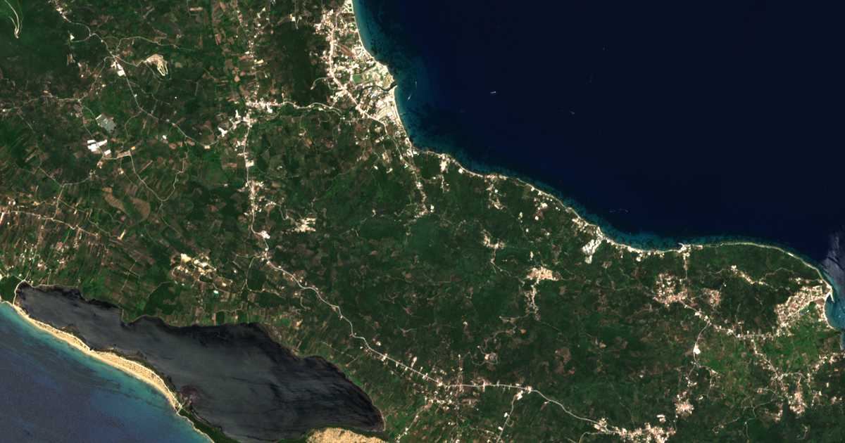 Mapa por satélite de Káto Spílaion