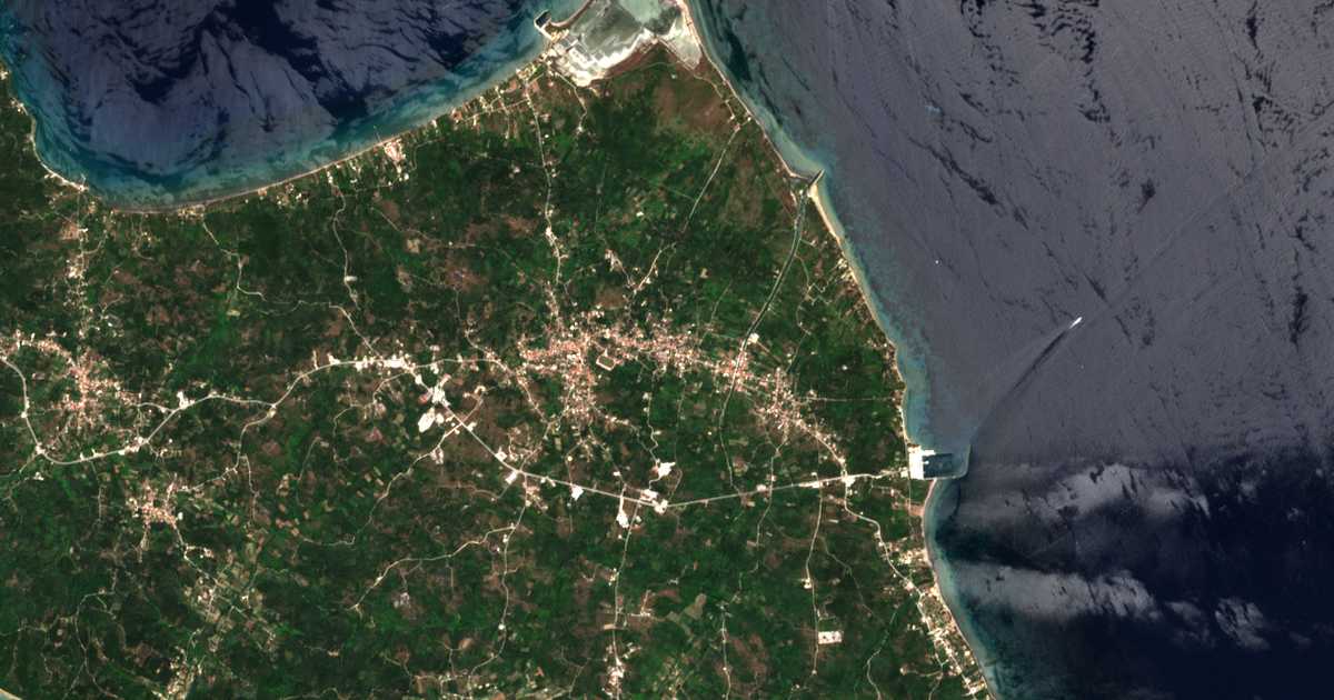 Mapa por satélite de Lefkimmi