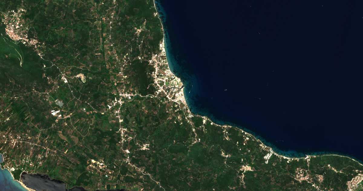 Mapa por satélite de Mesongi