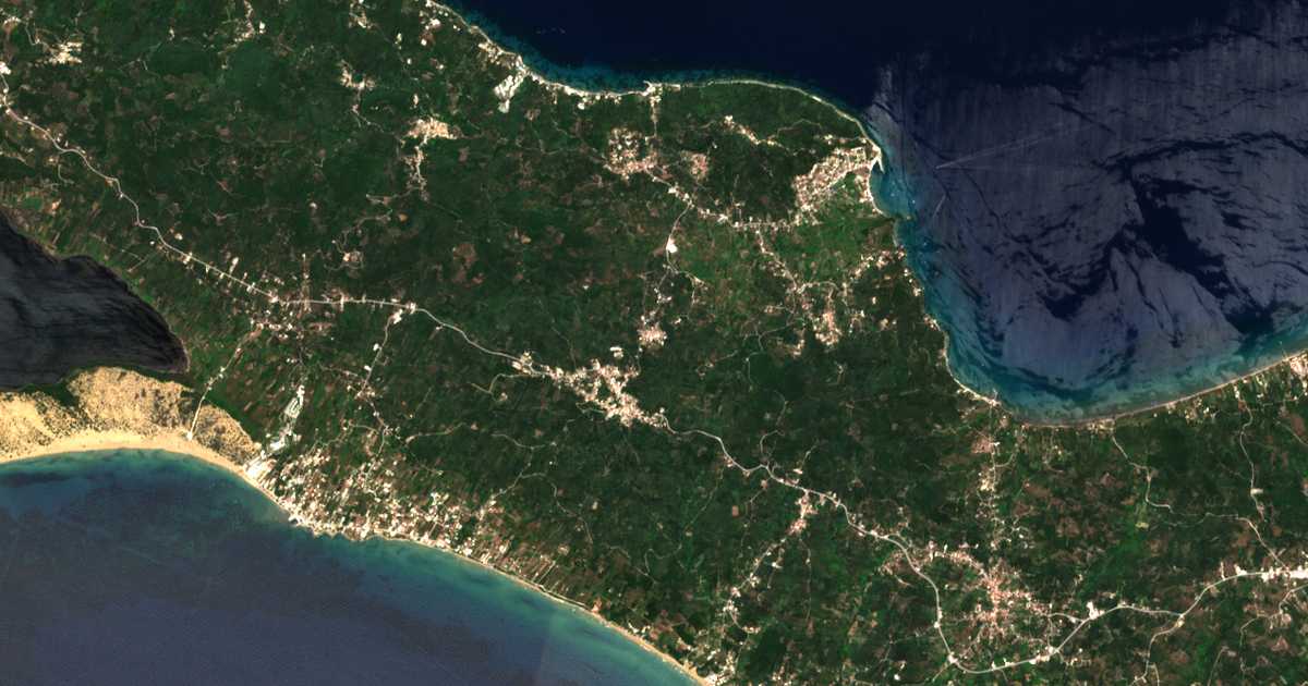 Mapa por satélite de Neochorákion