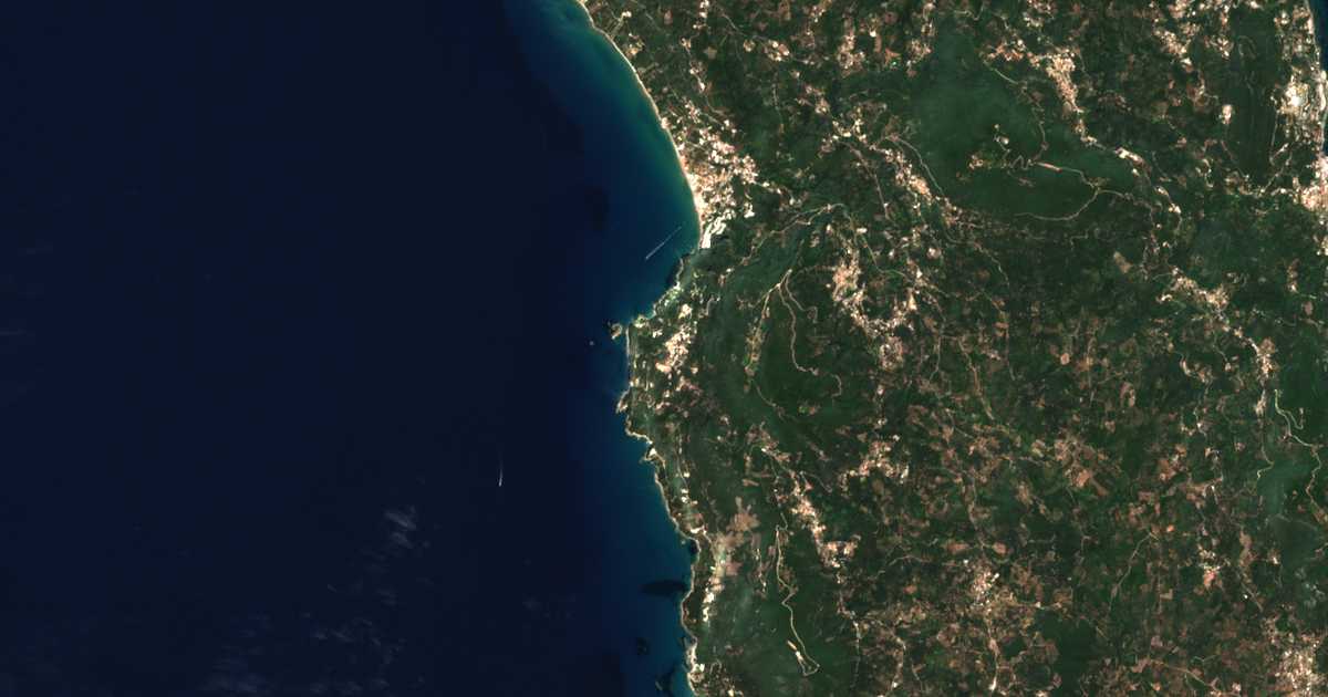 Mapa por satélite de Pentátion