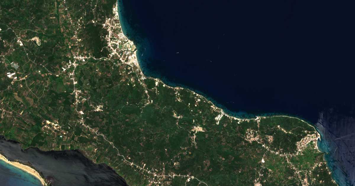 Mapa por satélite de Psarás