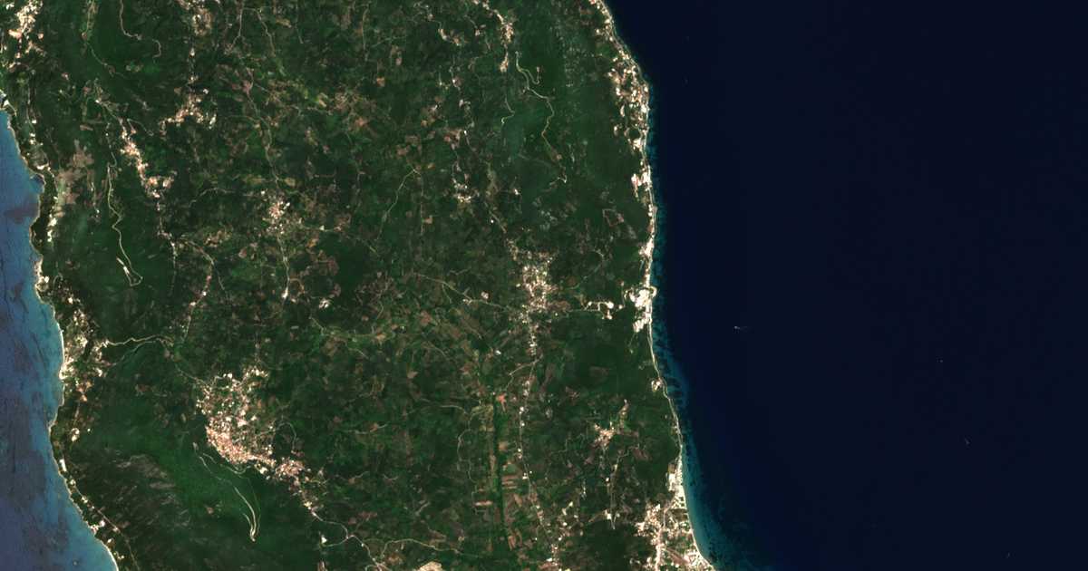 Mapa por satélite de Strongylí