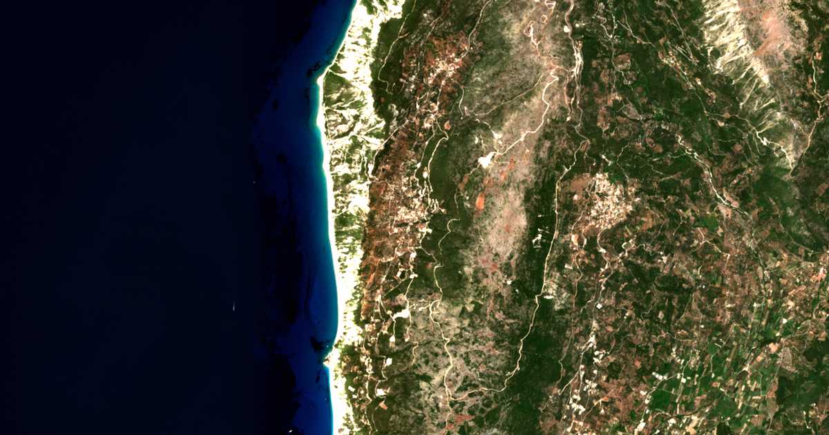 Mapa por satélite de Athánion