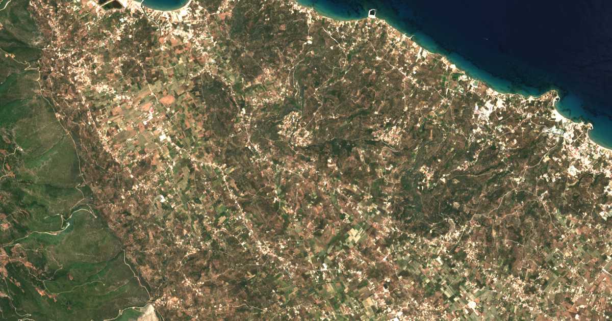 Mapa por satélite de Káto Gerakárion