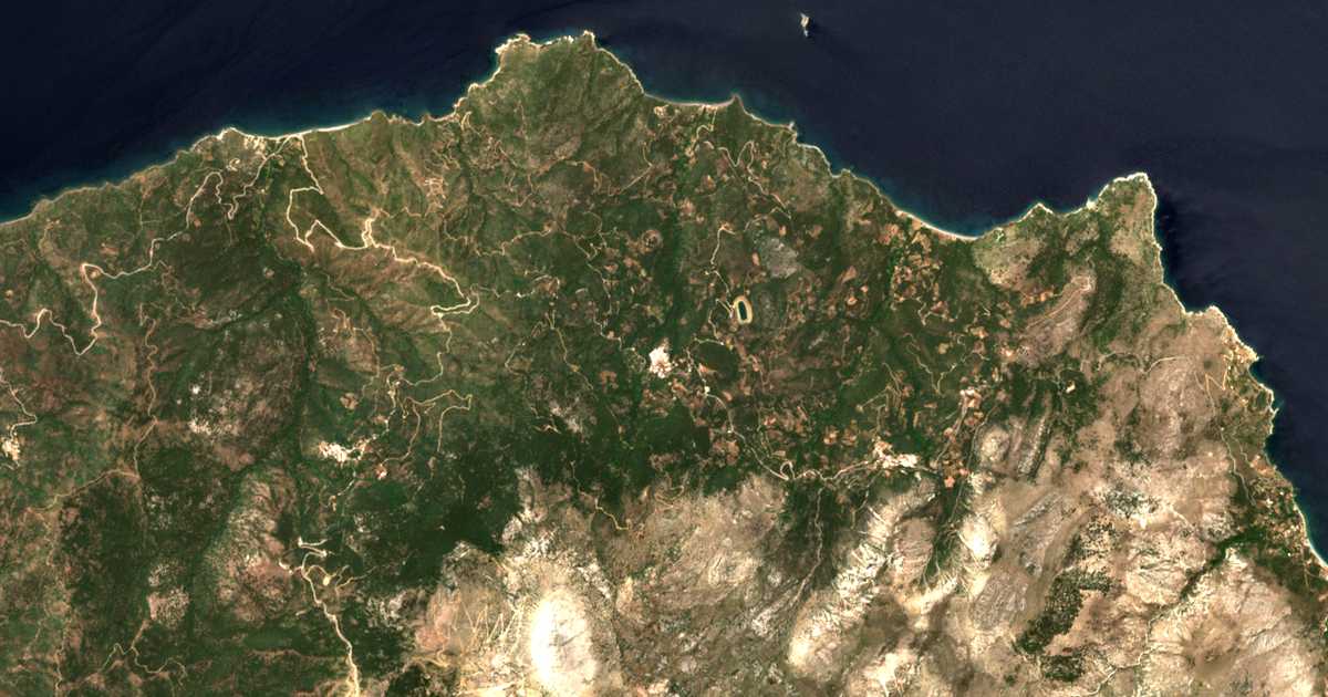 Mapa por satélite de Víkion