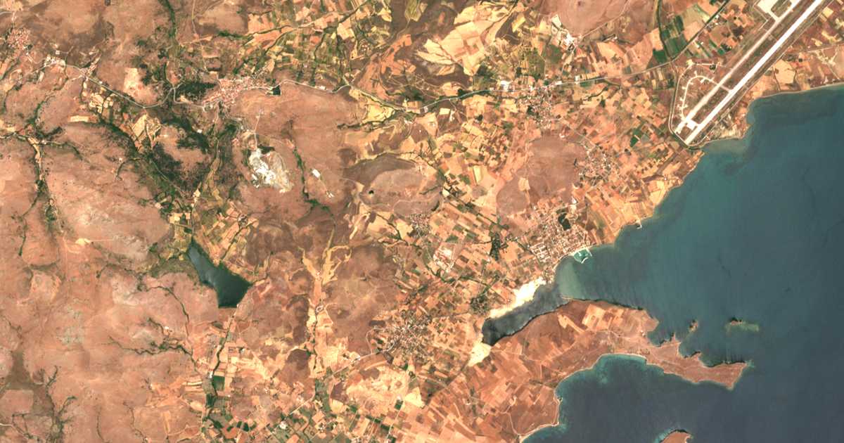 Mapa por satélite de Agkaryónes