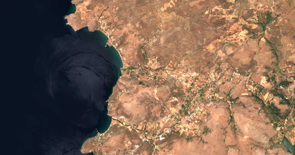 Mapa por satélite de Káspakas