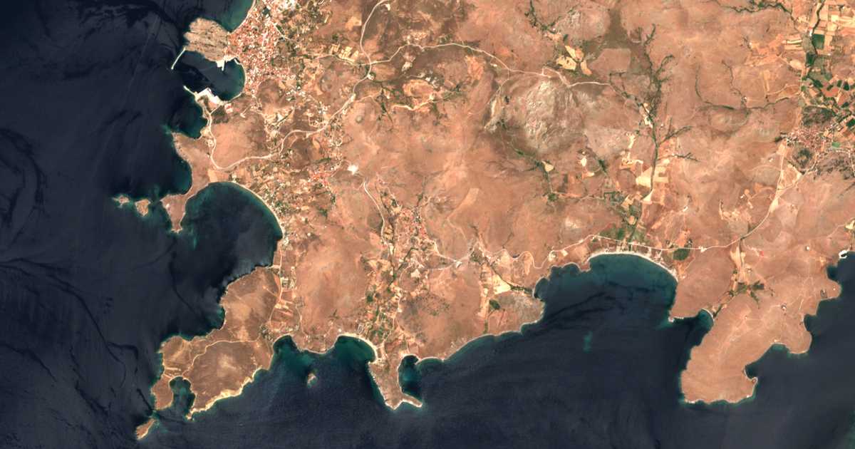 Mapa por satélite de Thános