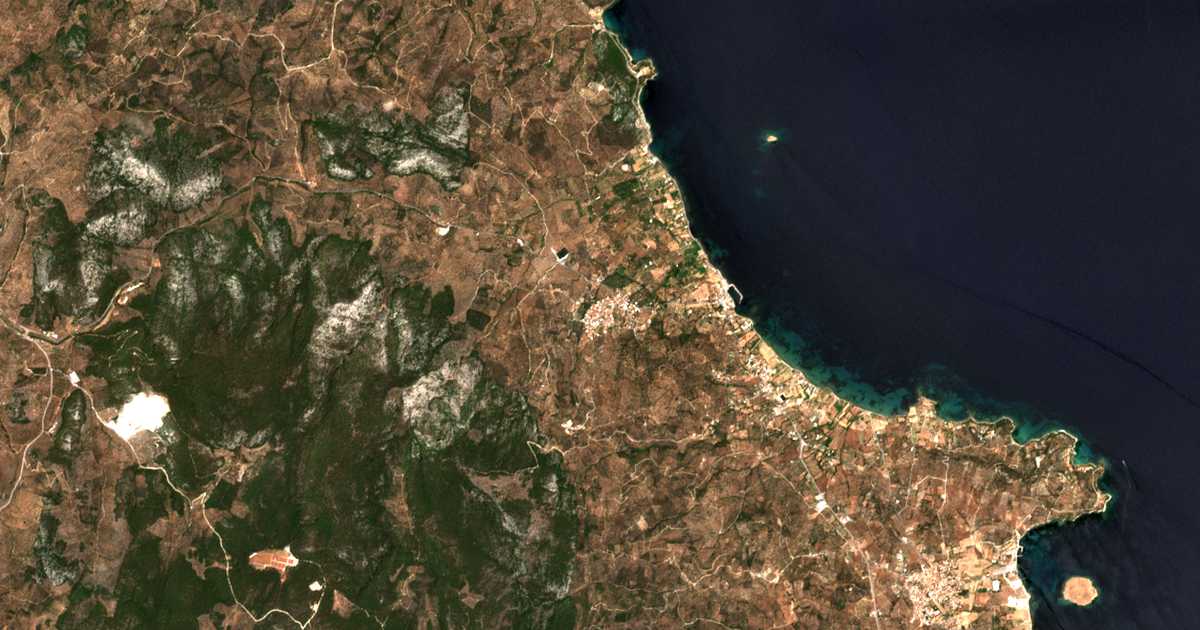 Mapa por satélite de Loutrópolis Thermís