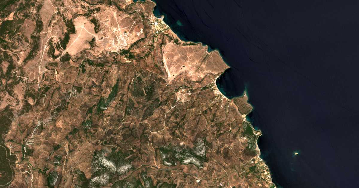 Mapa por satélite de Mistegná