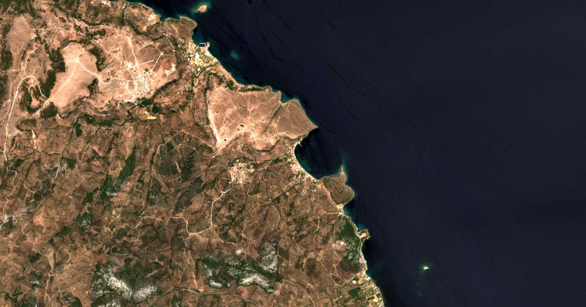 Mapa por satélite de Skála Mistegnón