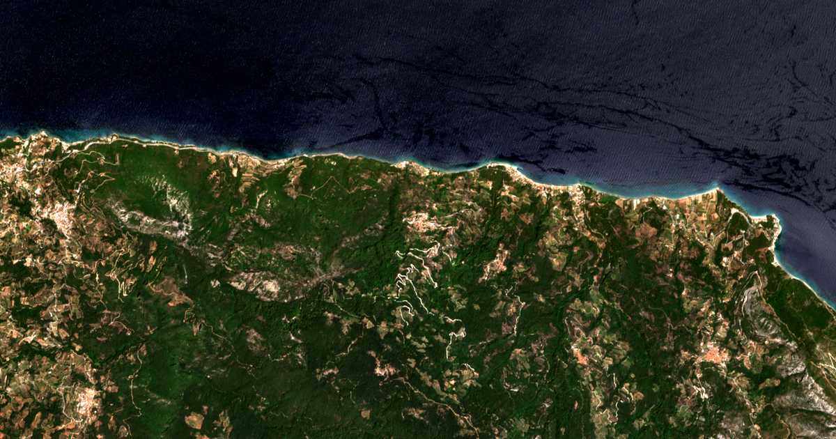 Mapa por satélite de Ámpelos