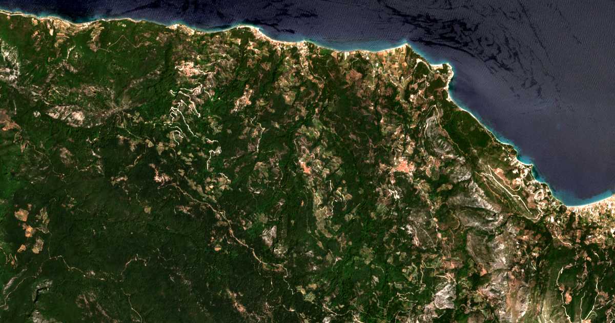 Mapa por satélite de Manolátes
