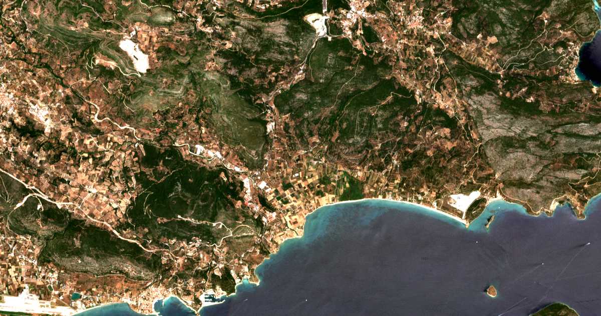 Mapa por satélite de Mesókampos