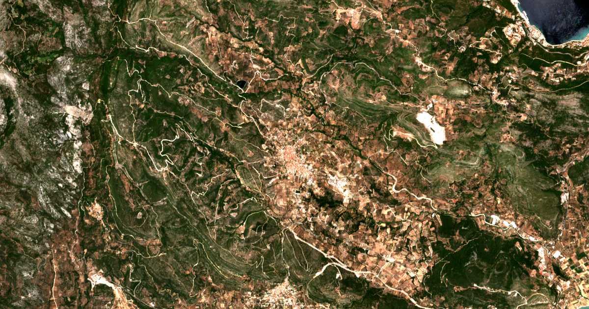 Mapa por satélite de Mytilinioí