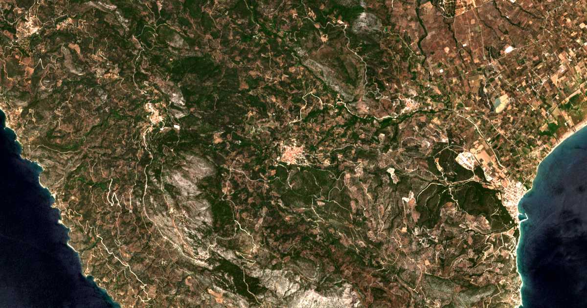Mapa por satélite de Pagóndas