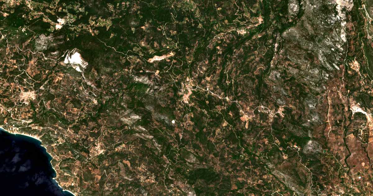 Mapa por satélite de Pýrgos