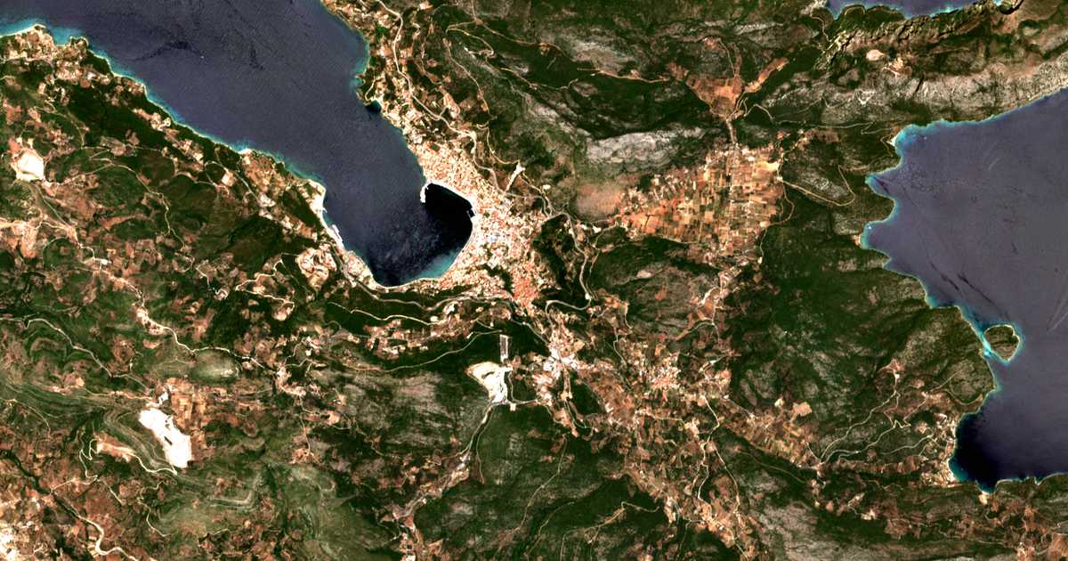 Mapa por satélite de Vathý