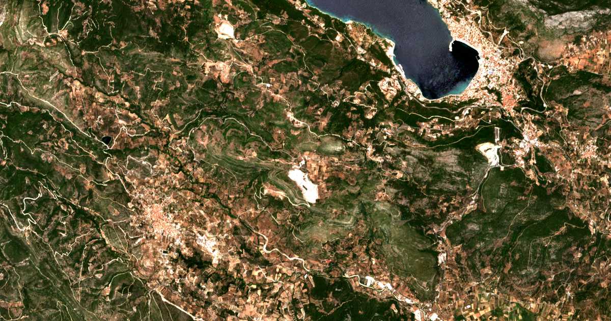 Mapa por satélite de Zervoú