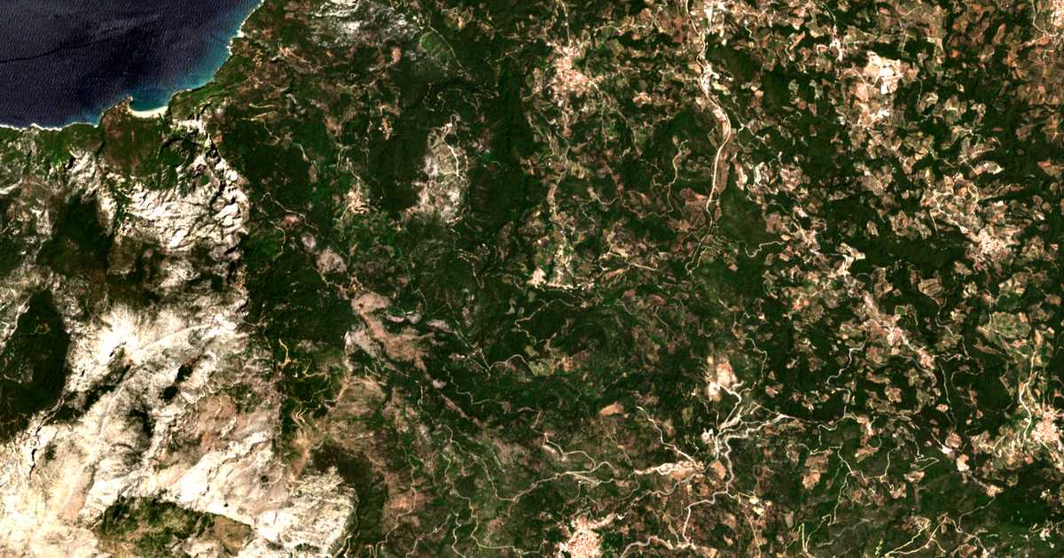 Mapa por satélite de Kastanéa