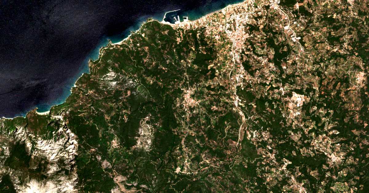 Mapa por satélite de Léka