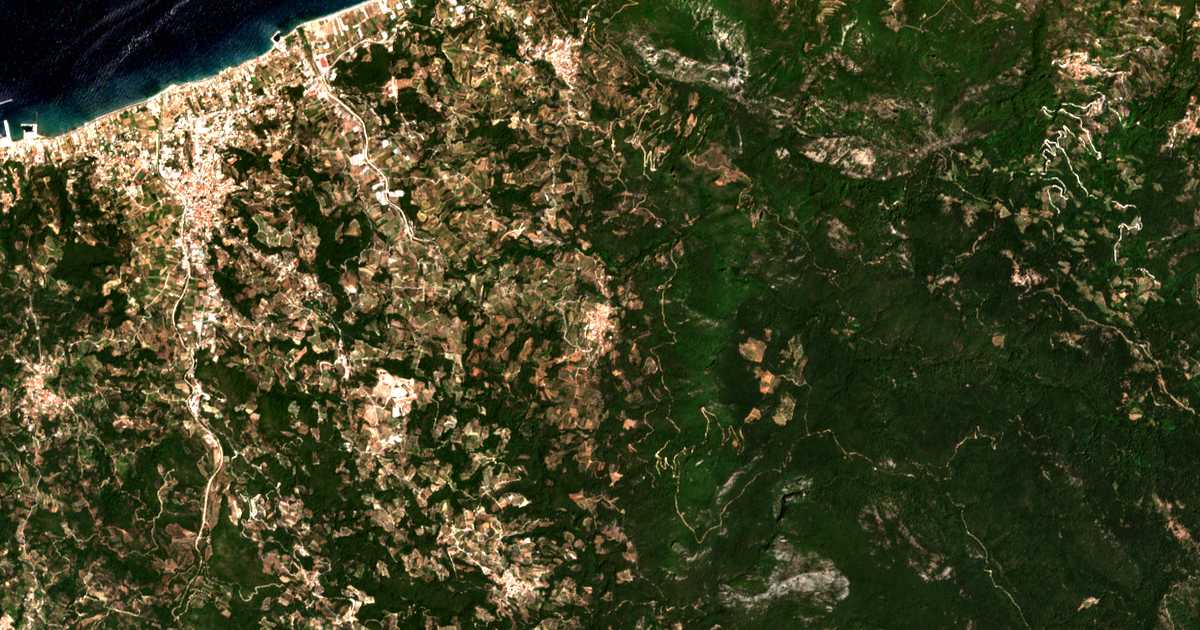 Mapa por satélite de Ydroússa