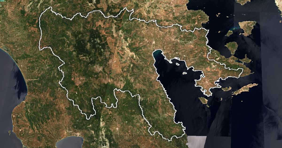 Mapa por satélite de Nomós Argolídos kai Arkadías
