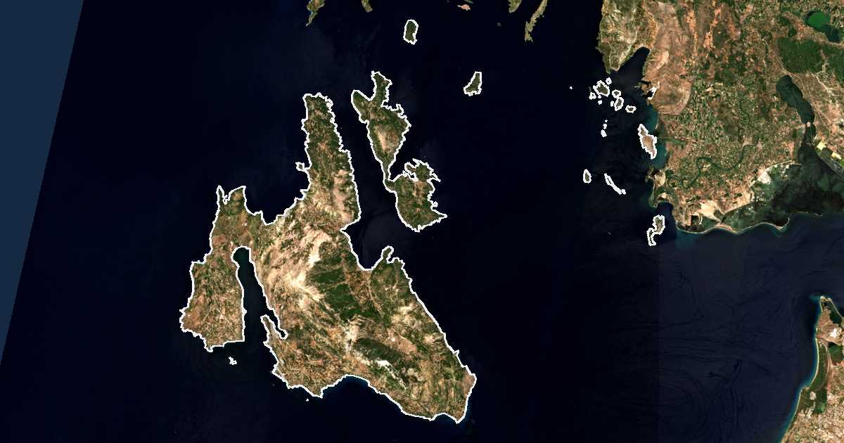Mapa por satélite de Nomós Kefallinías kai Ithákis