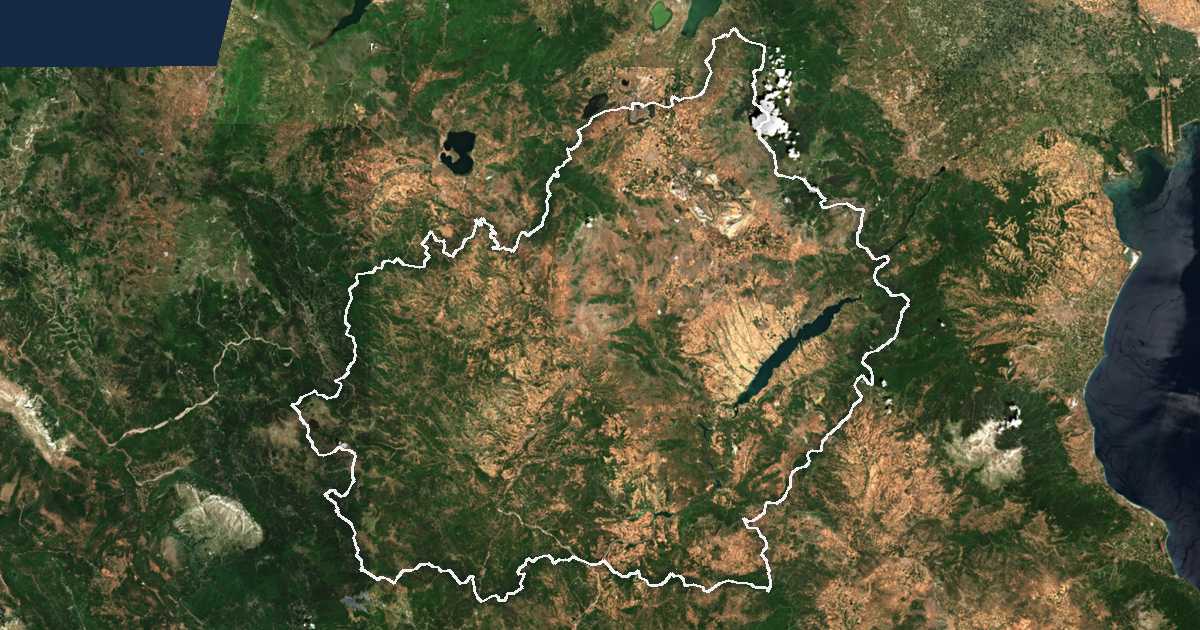 Mapa por satélite de Nomós Kozánis kai Grevenón