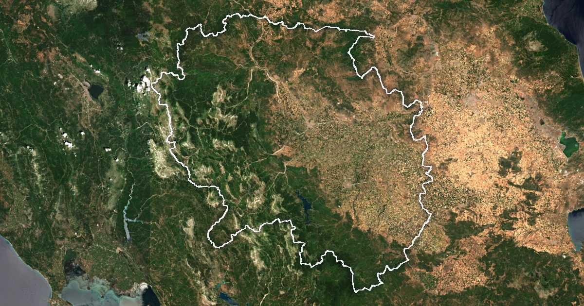 Mapa por satélite de Nomós Trikálon kai Kardítsas