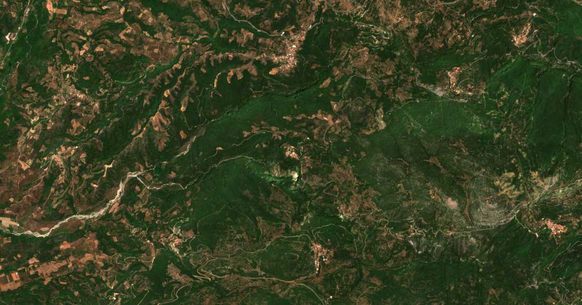 Mapa por satélite de Aetorráchi