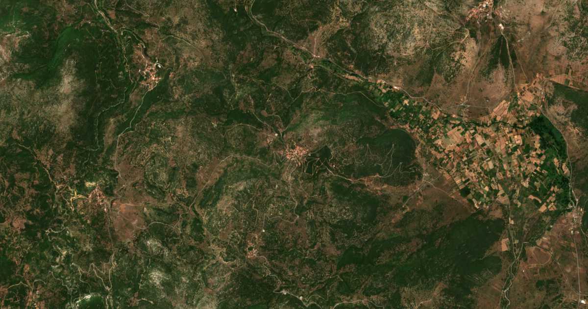 Mapa por satélite de Prásinon