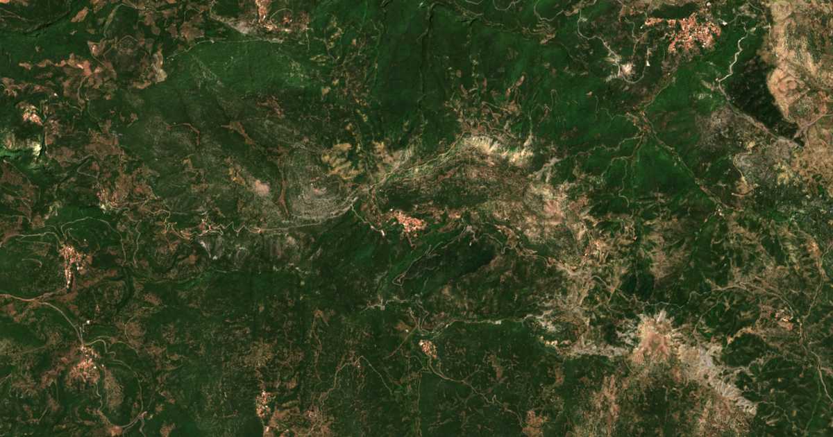 Mapa por satélite de Sérvos