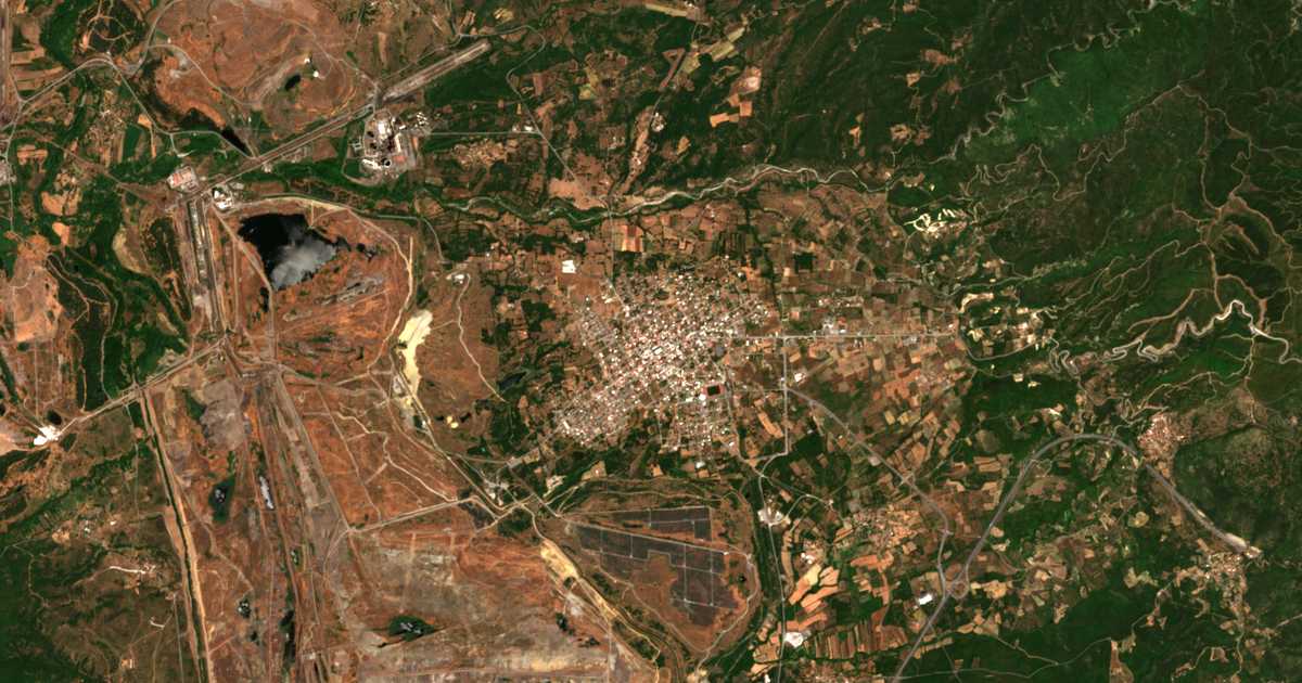Mapa por satélite de Megalópolis