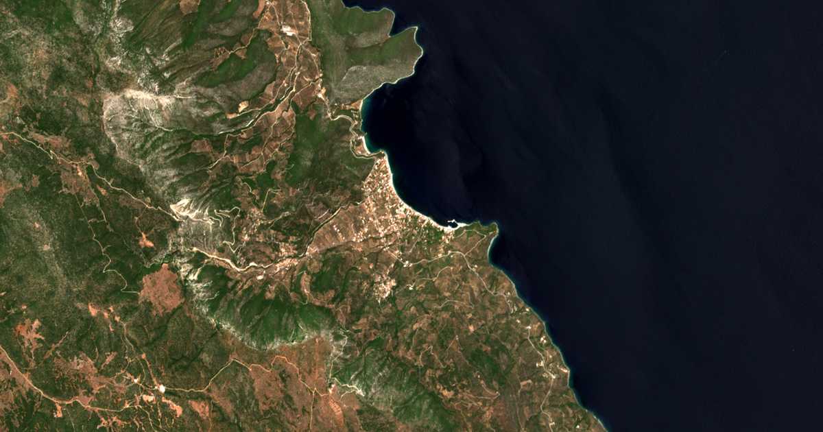 Mapa por satélite de Paralía