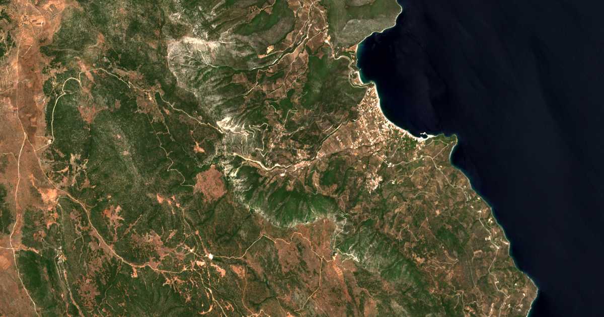 Mapa por satélite de Tyrós