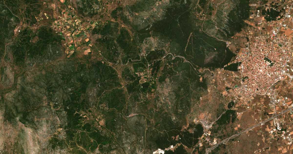 Mapa por satélite de Silímna