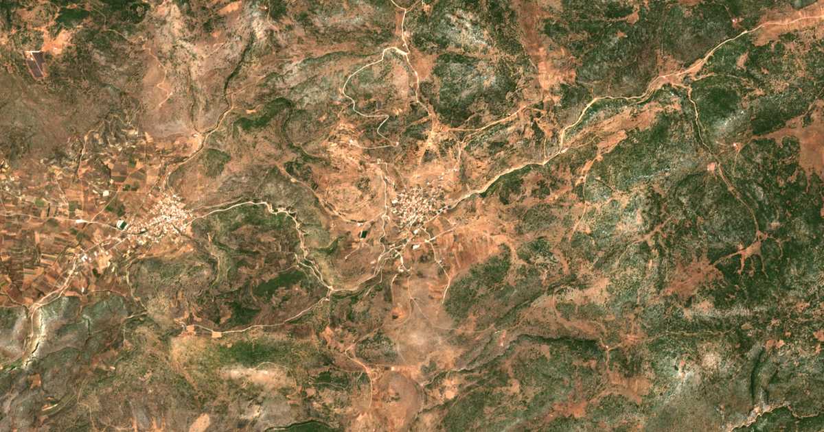 Mapa por satélite de Límnai
