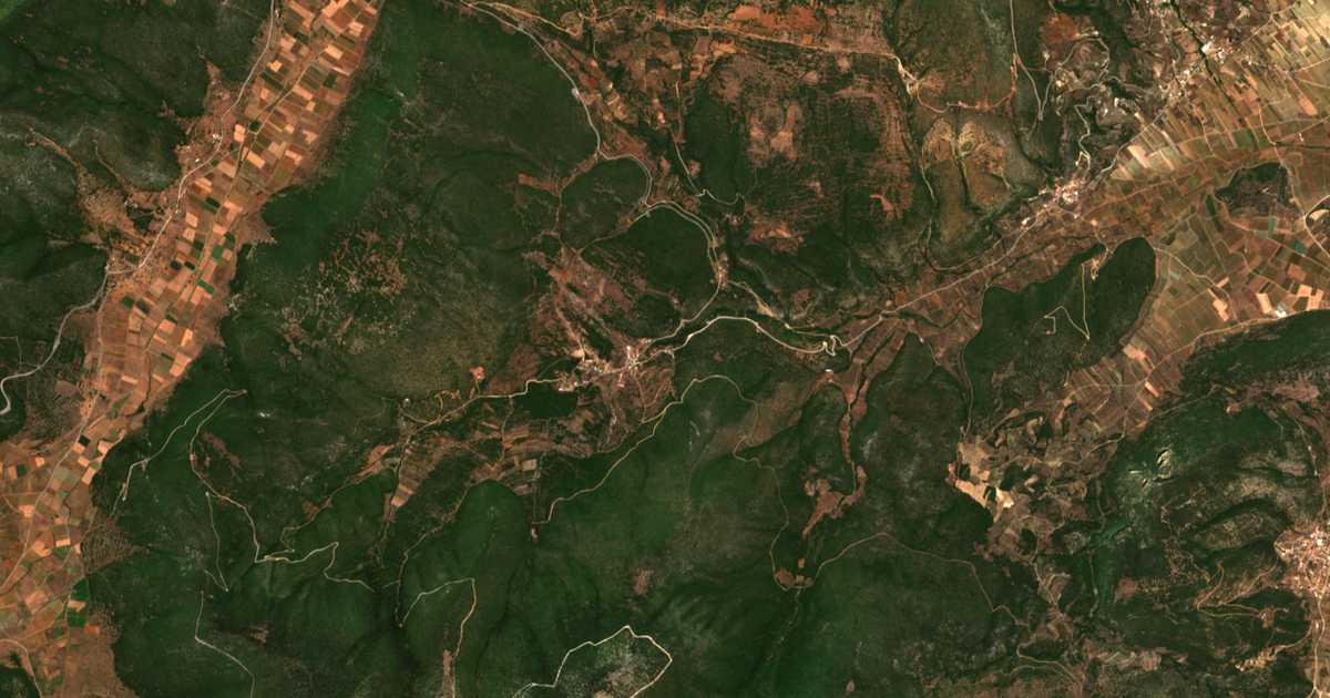 Mapa por satélite de Platánion
