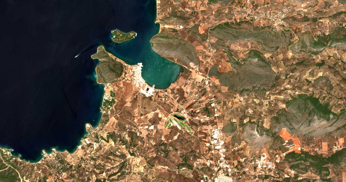 Mapa por satélite de Kámpos