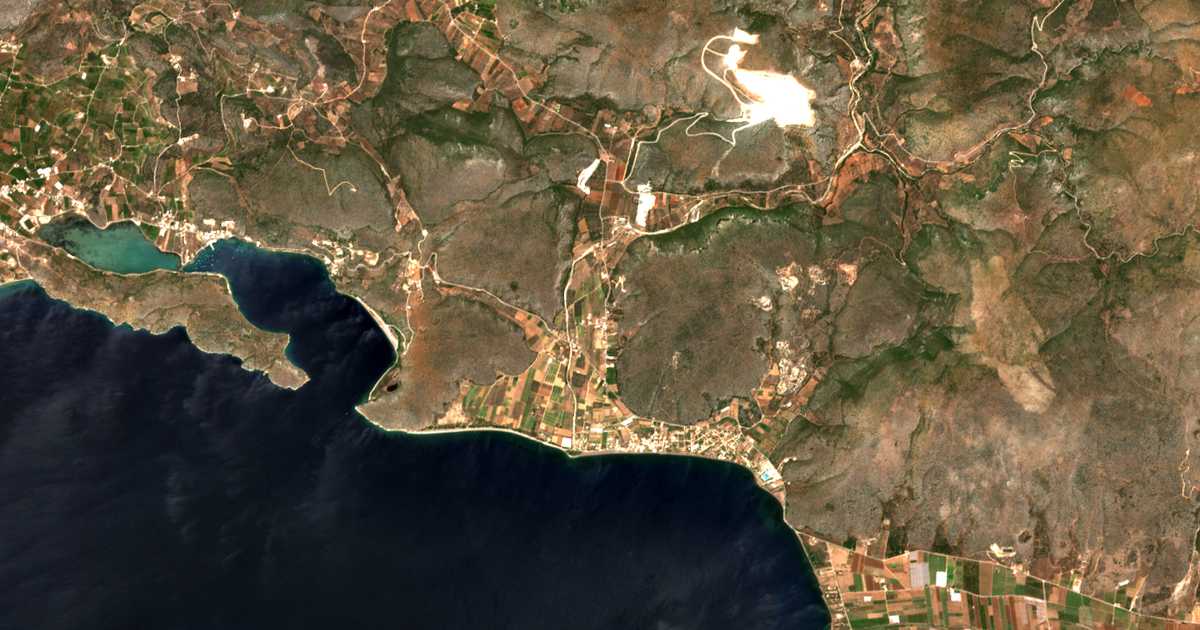 Mapa por satélite de Kántia