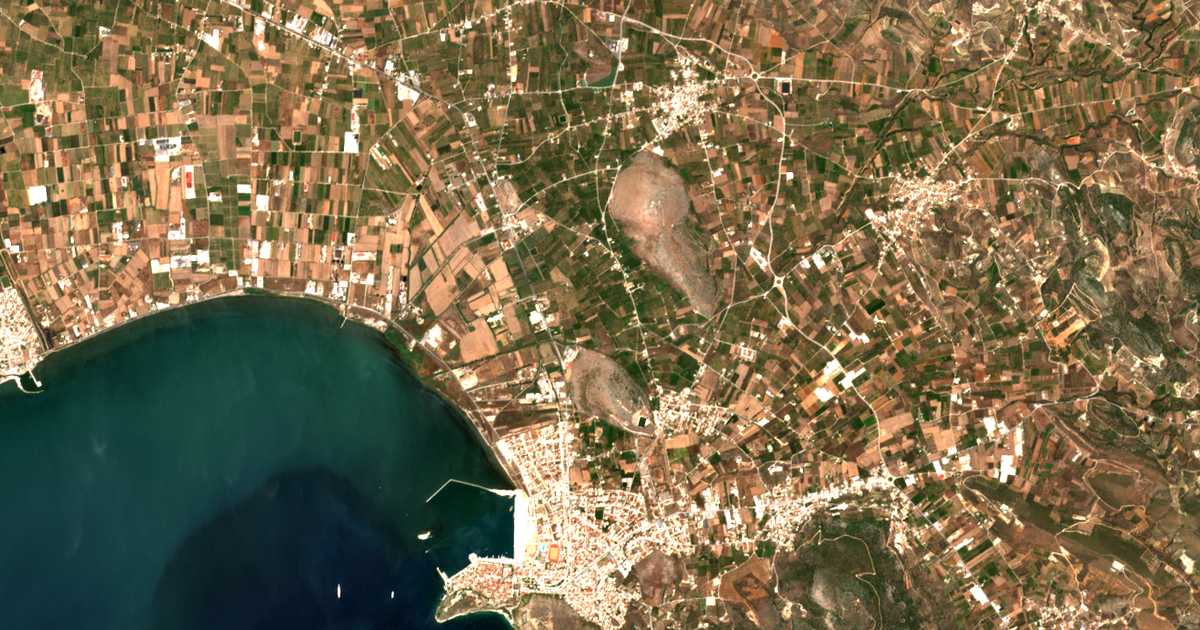 Mapa por satélite de Kapodístrias