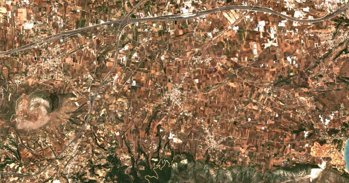 Mapa por satélite de Examília
