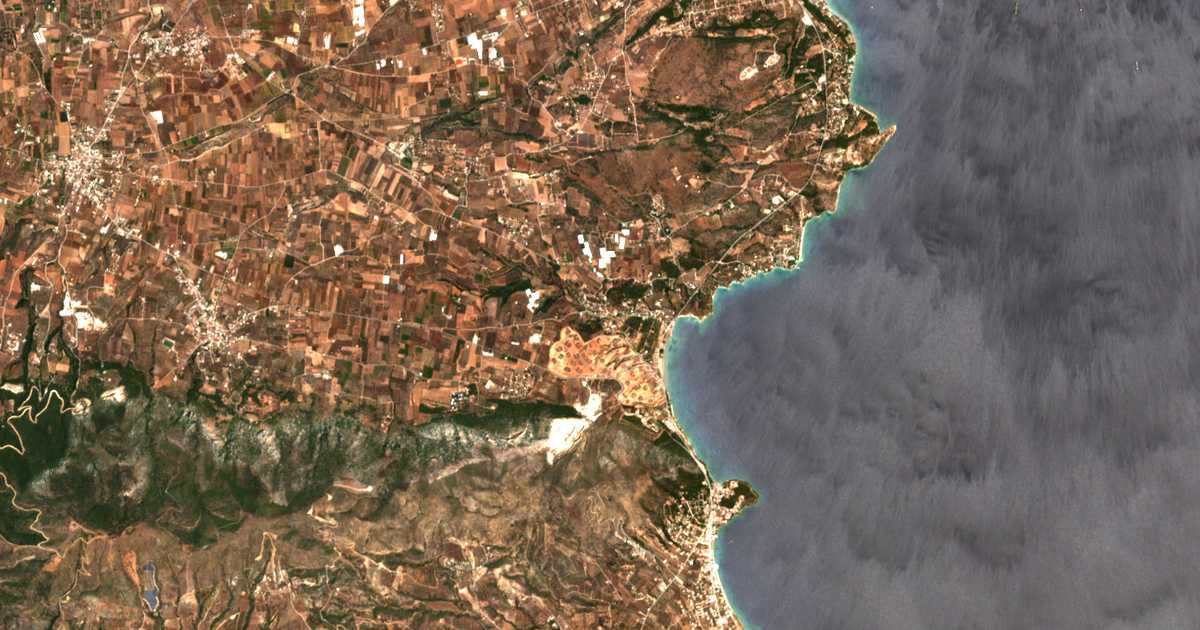 Mapa por satélite de Céncreas