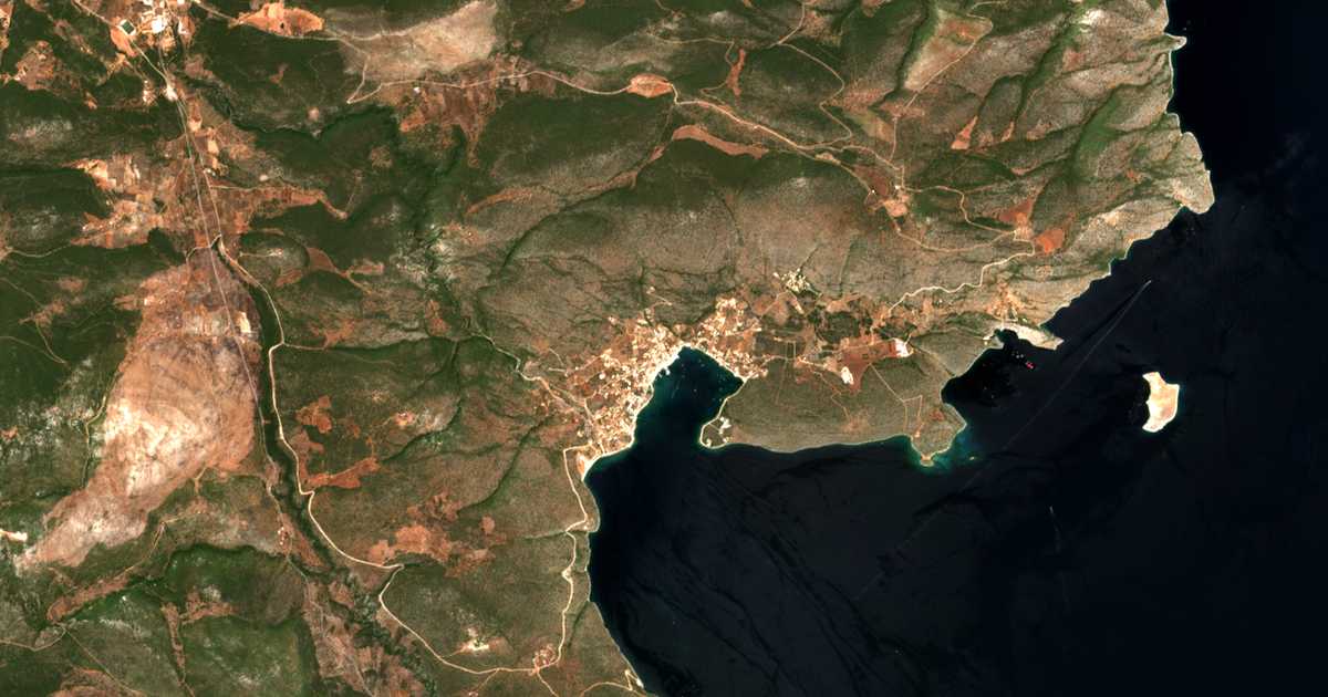 Mapa por satélite de Korfos
