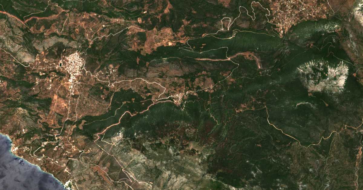 Mapa por satélite de Písia