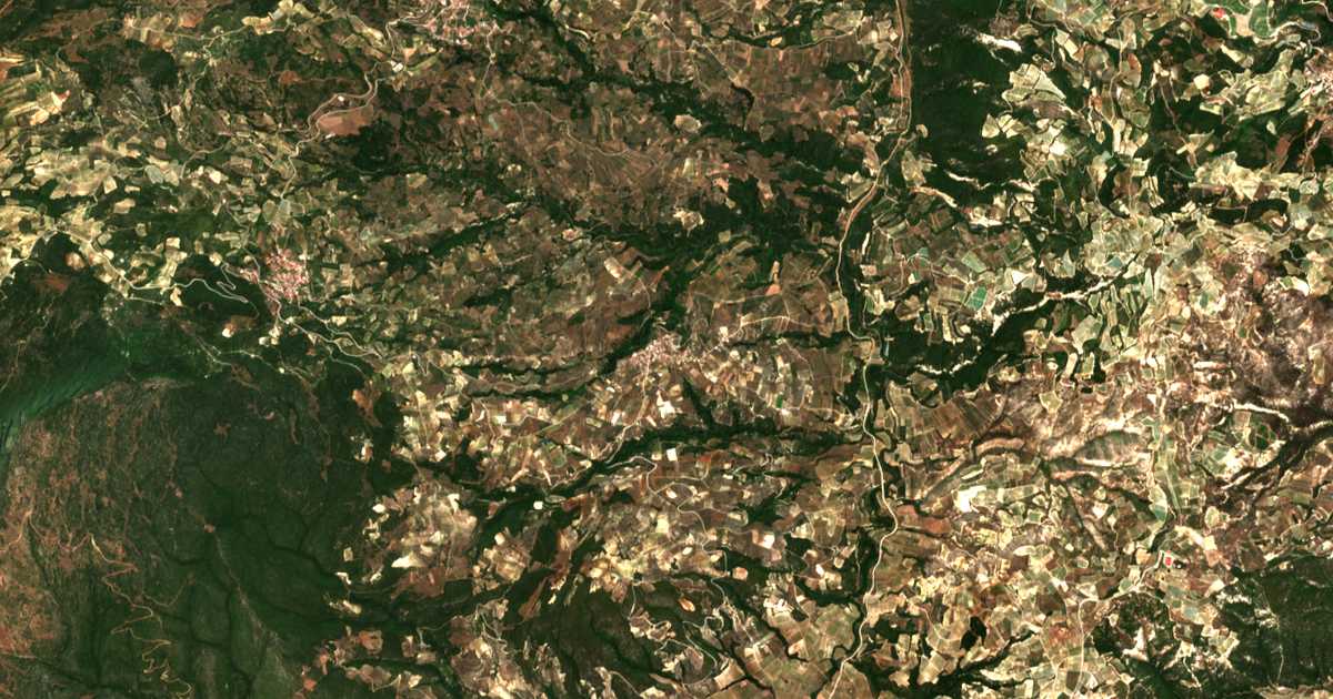 Mapa por satélite de Dáfni
