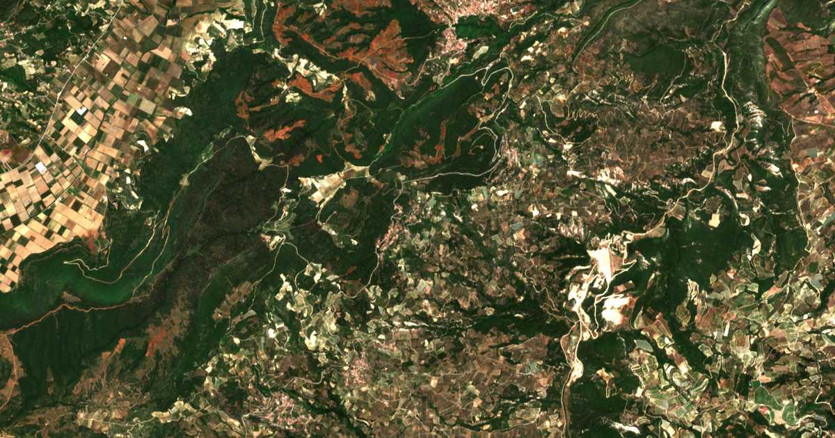 Mapa por satélite de Gonoússa