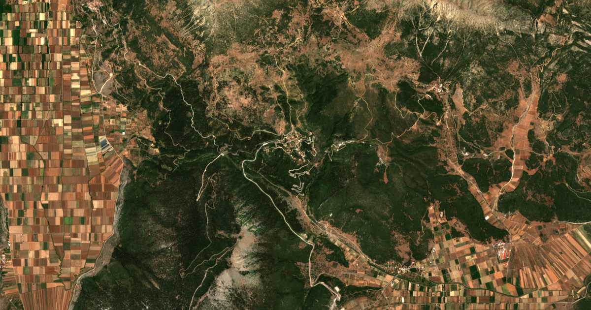 Mapa por satélite de Kastania